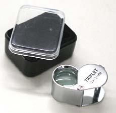 Precision ground lens jewelers loupe with case