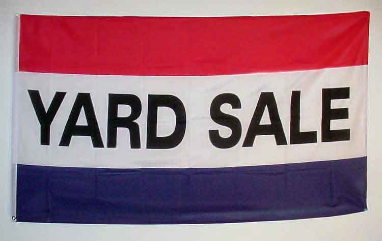 advertising signs and banner flags yardsale flag
